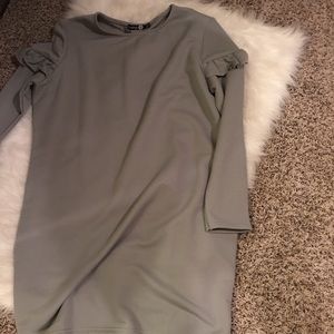Cute grey jersey long sleeve dress.
